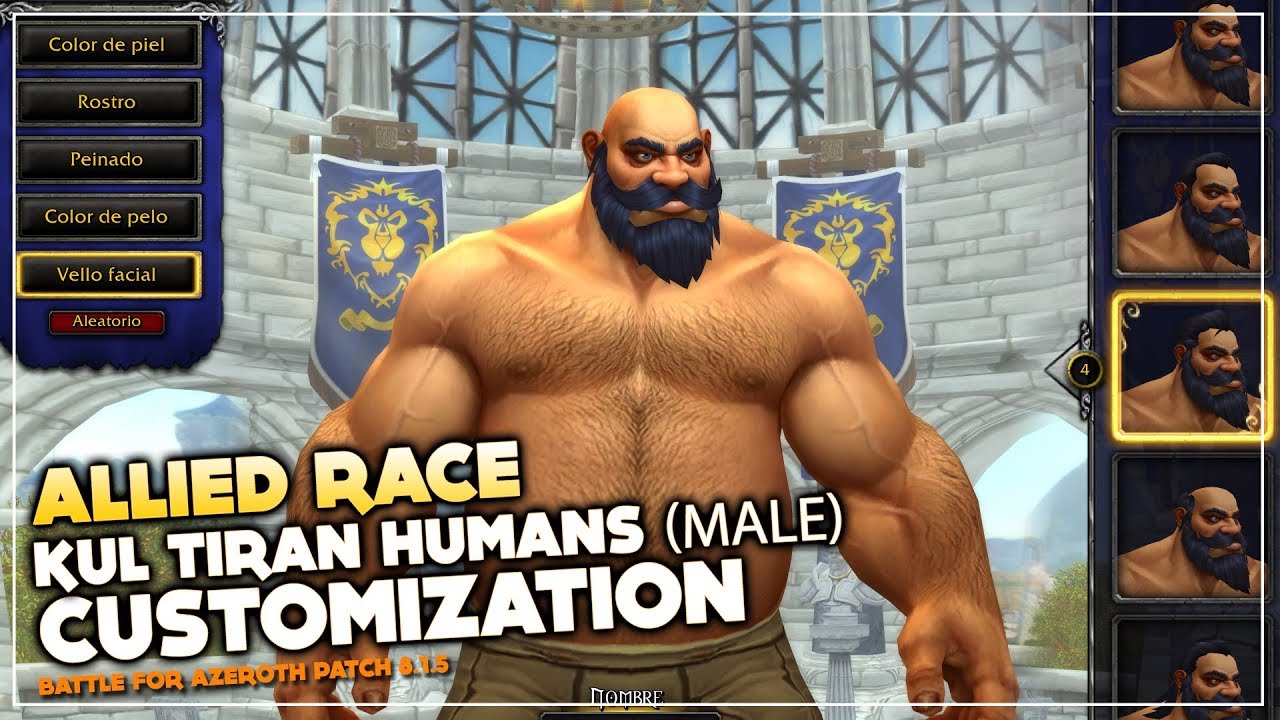 Kul Tiran Human Character Customization (Male) Patch 8.1.5 | Allied Race Battle for Azeroth