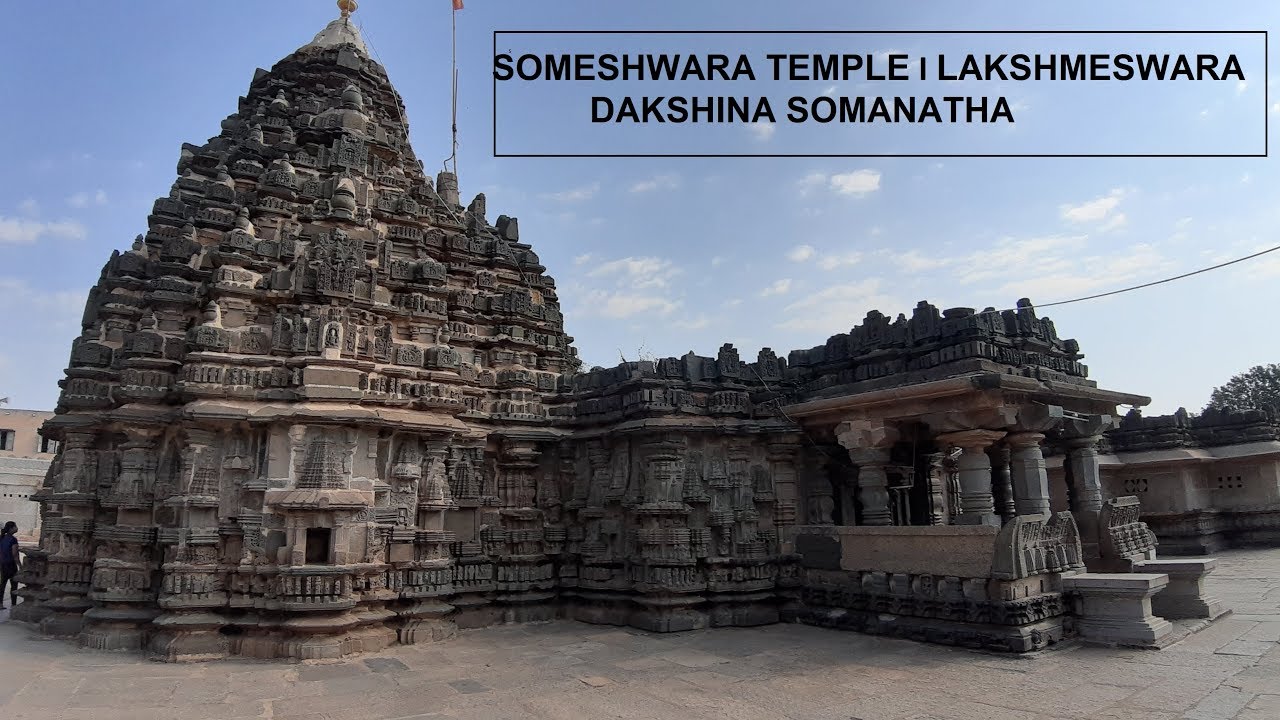 Someshwara Temple , Lakshmishwara ,Very beautiful and unique famous Shiva Temple ,Hubballi , Gadag