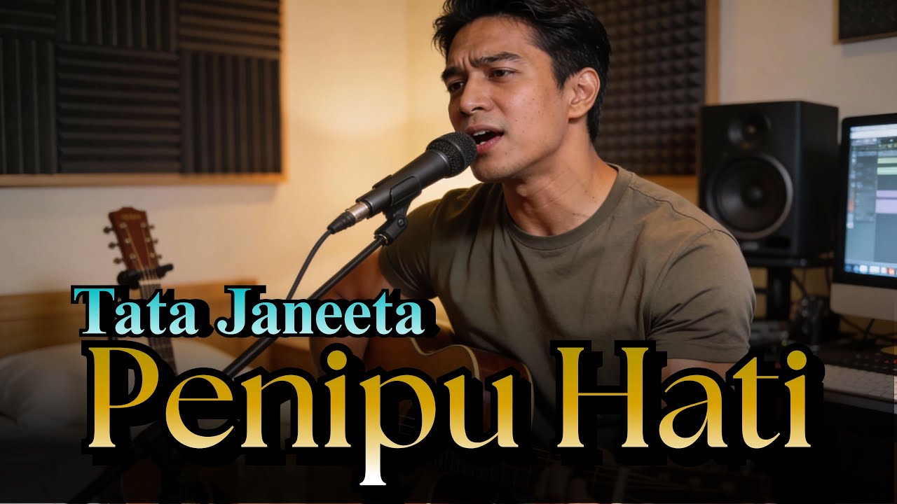 Penipu Hati &ndash; Tata Janeeta (Acoustic Version) | Vokal Cowok Penuh Power (Lirik Video)