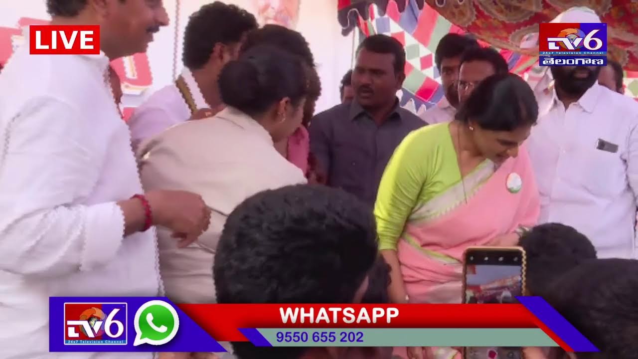 TV6 NEWS//  APCC chief Y.S. Sharmila Reddy | Kalla | Upadhi Haami parirakshna yatra//TV6