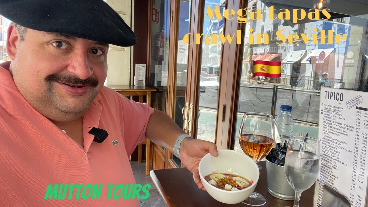 Epic all day 10 stop tapas crawl of Triana, Seville 🇪🇸.