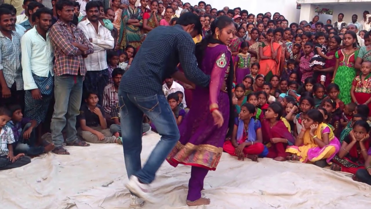 Recording dance thurakapalem stage show dance  telugu natakam