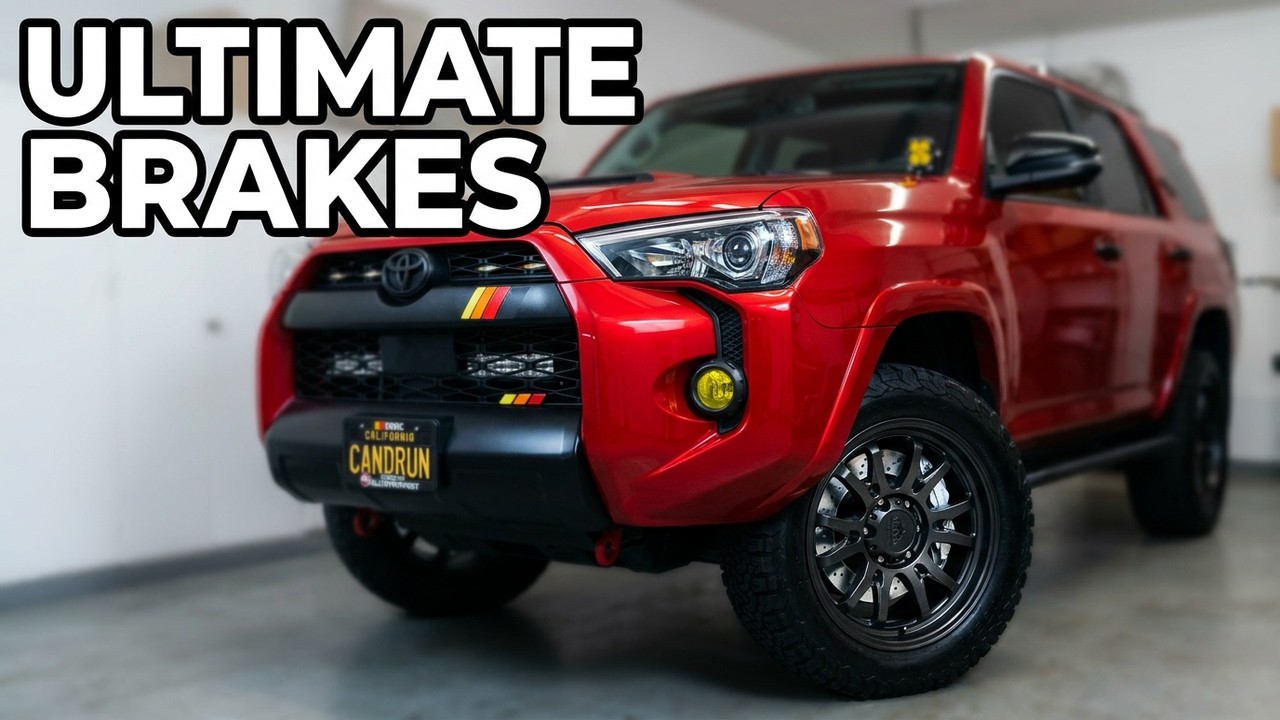 ⬛️🟥⬛️ Toyota 4Runner: Модернизированные карбоновые тормоза и диски R1Concepts с неоригинальными к...