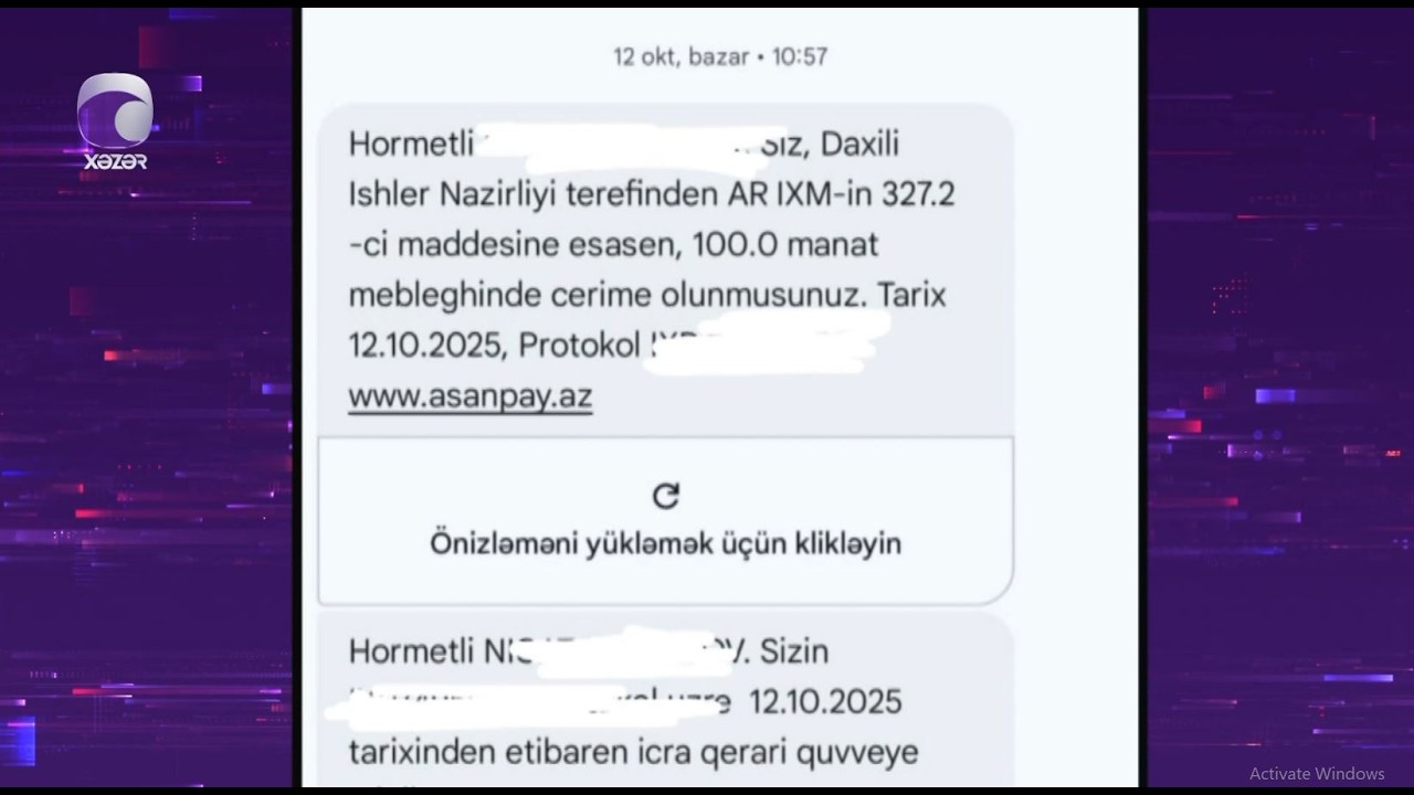 Nəqliyyat vasitələrinə inzibati cərimə borcu alan şəxslərə XƏBƏRDARLIQ