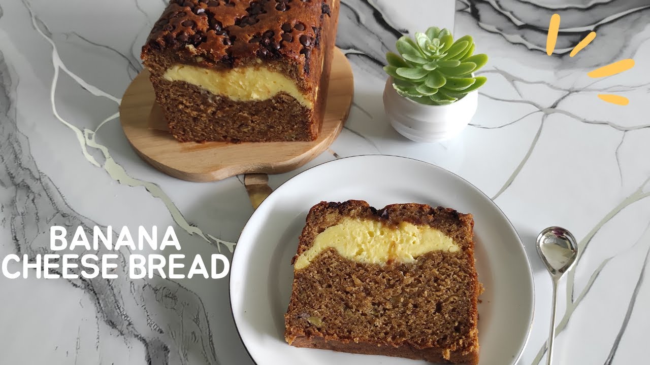 Cara Membuat Banana Cheese Bread | Banana Bread Keju Lembut & Moist