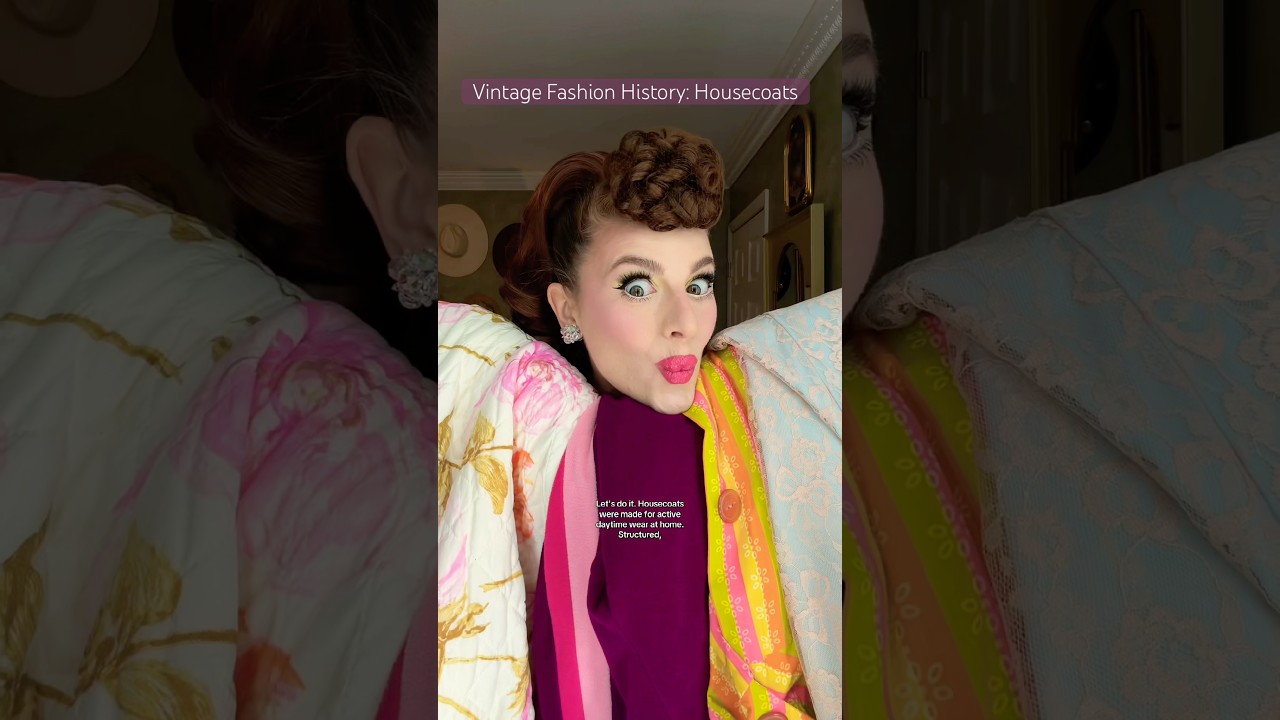 История винтажной моды: домашний халат 💕 Делюсь своей винтажной коллекцией #стиль #винтаж #мода