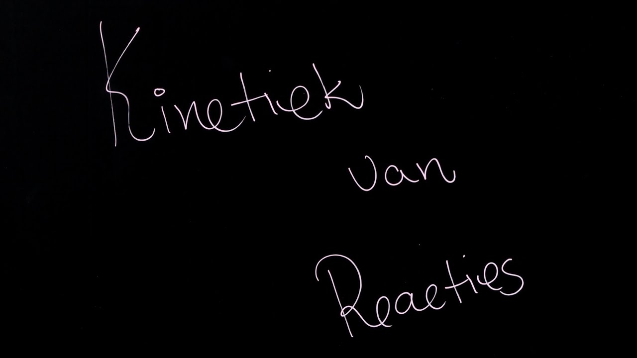 Reactiekinetiek: reactiesnelheid wiskundig benaderd