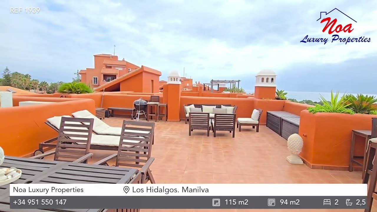 Ático dúplex con solárium privado y vistas al mar en venta en Los Hidalgos, Manilva- ref. 1939