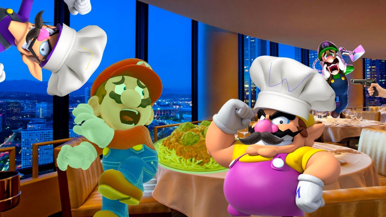 Mario dies from food poisoning at restaurant.mp4