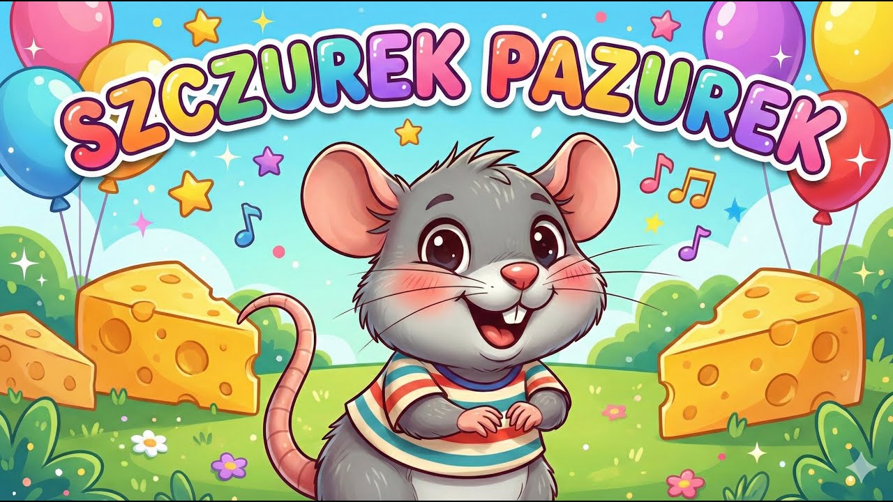 SZCZUREK PAZUREK - TAŃCZĄCE URWISKI 🐭🎶 #muzykadladzieci #dladzieci #viralmusic #viral 🎵