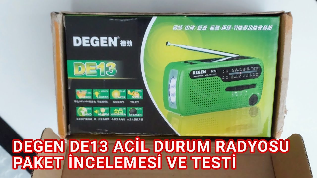 DEGEN DE13 ACİL DURUM RADYOSU PAKET İNCELEMESİ VE CİHAZ TESTİ