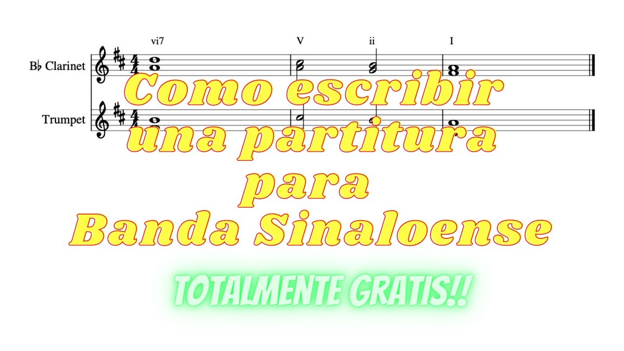 Como Escribir Una Partitura Para Banda Sinaloense (TOTALMENTE GRATIS)