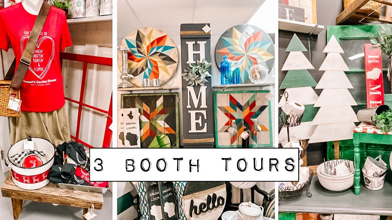 My 3 Antique Booths - Vintage, Upcycled & Handmade - Tour & Updates - DIY Paint & IOD Products