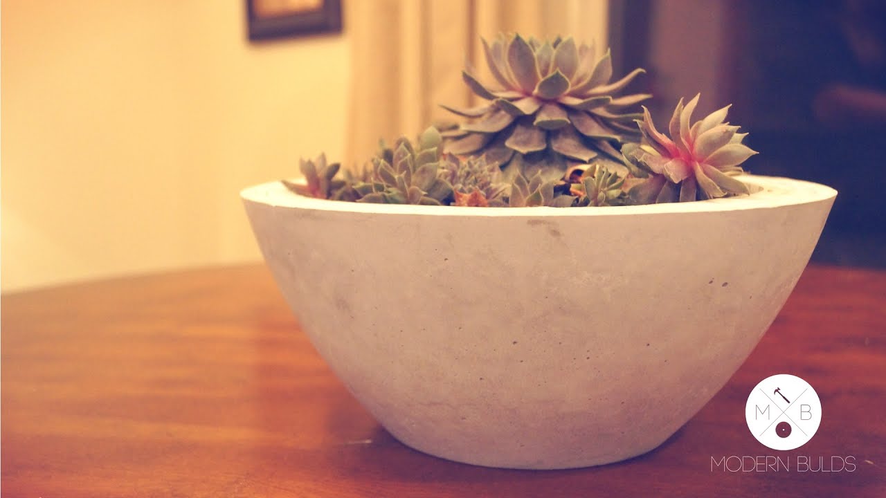 DIY Modern Concrete Bowl Planter | Modern Builds | EP. 1