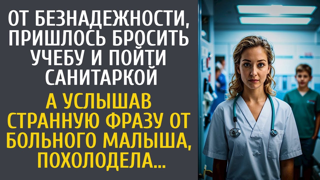 От безнадежности, пришлось пойти санитаркой… А услышав странную фразу от больного малыша, похолодела