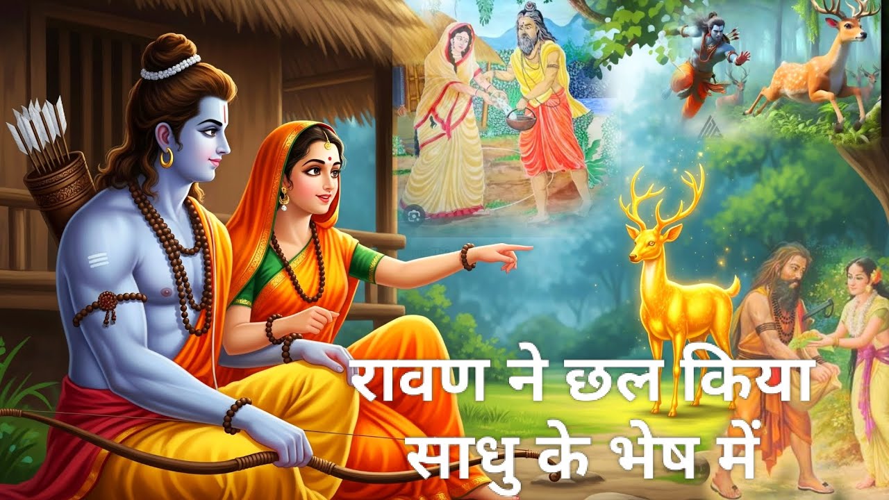 रावण ने छल किया साधु के भेष मे और लंका ले गया सीता माता को😭😭