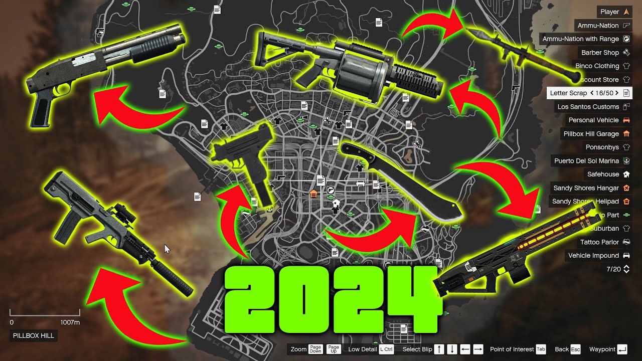 GTA V - All New Hidden Wepon Location 2024! (Railgun, Grenade launcher, Pump Shotgun)