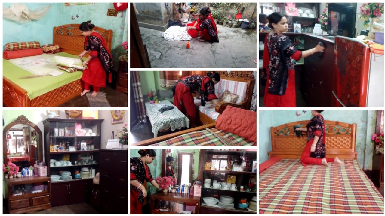 আমার বেডরুম টাকে পরিষ্কার পরিচ্ছন্ন সাজিয়ে গুছিয়ে পরিপাটি করে রাখব, সাথে কাচাধুয়া। Cleaning 🌿