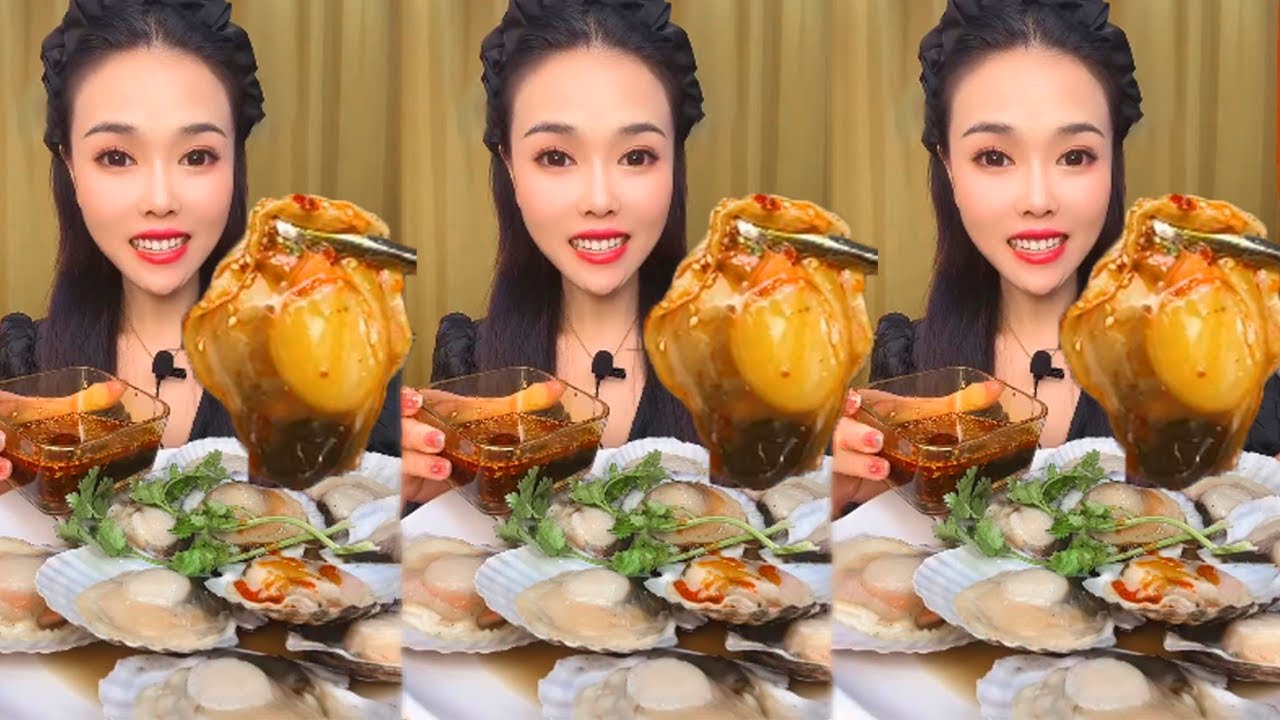 Big Scallop Sashimi，Asmr Mukbang Eating Show