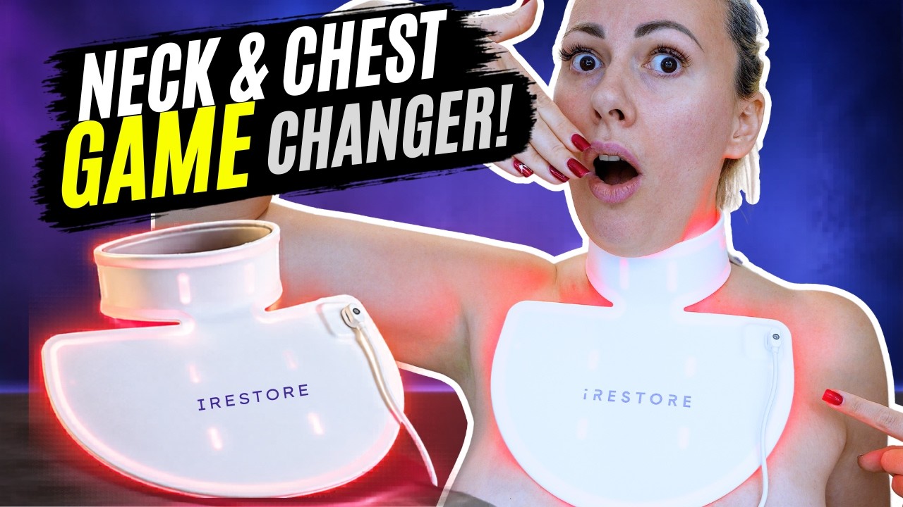 NON SPONSORED REVIEW! iRestore Illumina LED Neck & Chest Anti Aging Mask for Smoother Glowing Skin