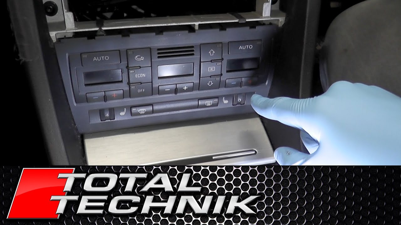 Как снять панель климат-контроля (кондиционера и отопителя) - Audi A4 S4 RS4 - B6 B7 - TOTAL TECHNIK