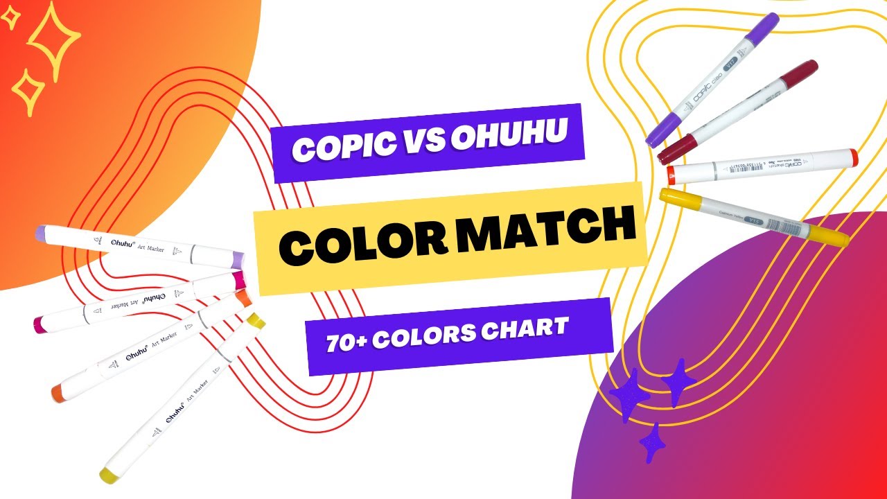 Color matching chart: Ohuhu to Copic color equivalents!