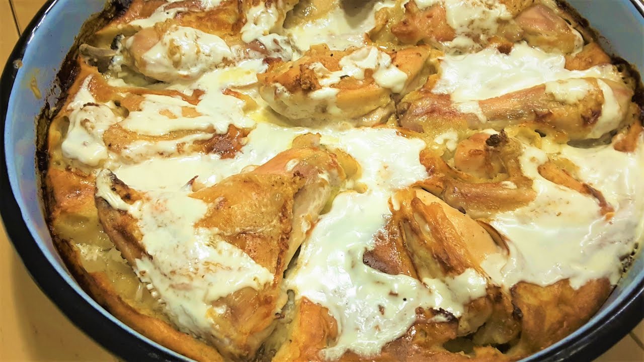 Куриный пирог с комками / Блюдо издревле, приготовленное бедными балканскими фермерами.