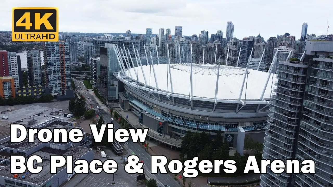 BC Place & Rogers Arena | Stunning Drone View of Vancouver, Canada