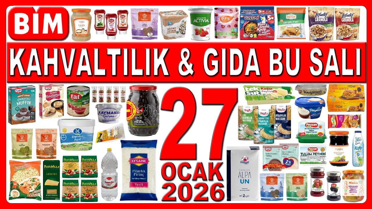 BİM KAHVALTILIK GIDA BU SALI | BİM İNDİRİMLERİ & GIDA ÜRÜNLERİ | BİM 27 OCAK 2026 KATALOĞU | BİM