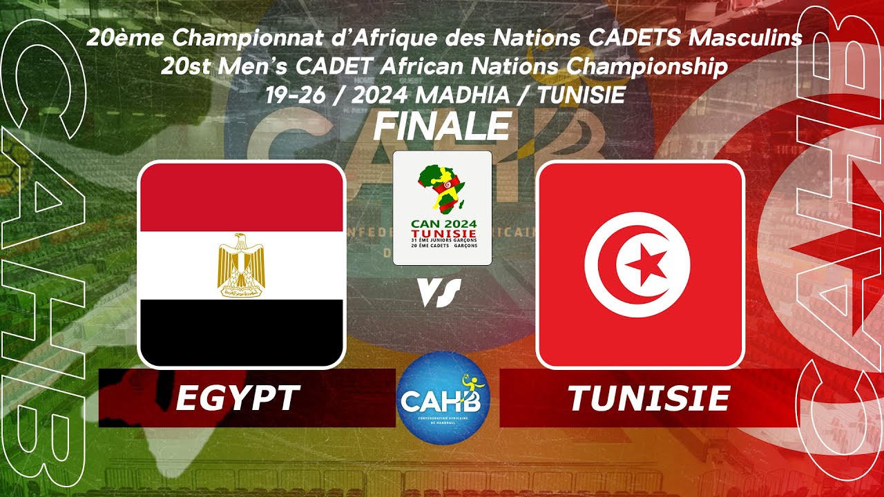 🤾FINALE🏆#EGYPT🆚#TUNISIE🏆 20st #Men’s #youth  #Africa #Nations #championship