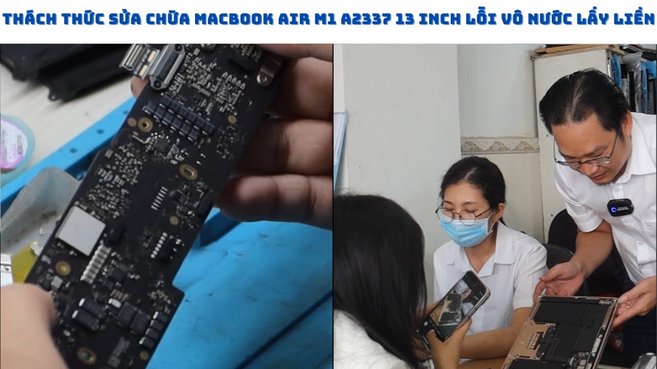 Thách thức Sửa chữa Macbook Air 13 inch M1 A2337 bị vô nước nặng, cố gắng cứu dữ liệu cho Chị Như Ý.