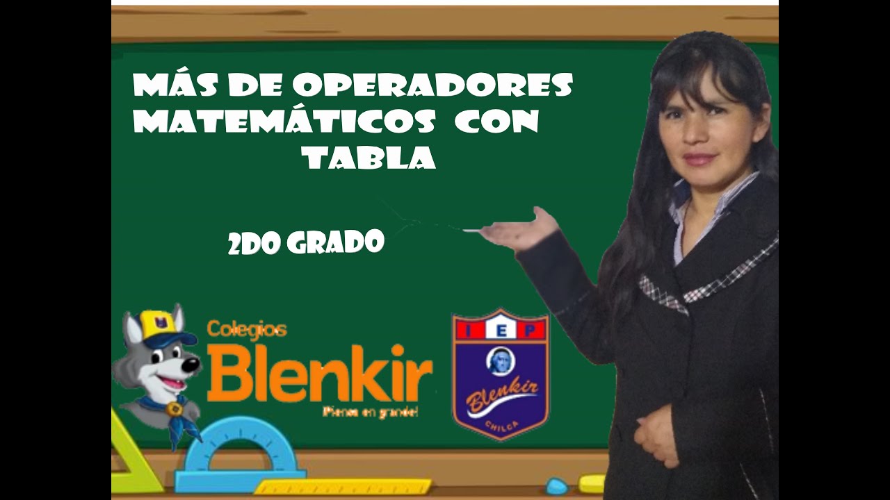 Más de operadores matemáticos con tabla / 2do grado