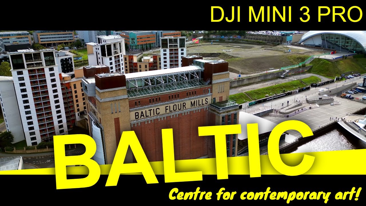 Let's fly over the Baltic centre for contemporary art at Gateshead and the millennium bridge