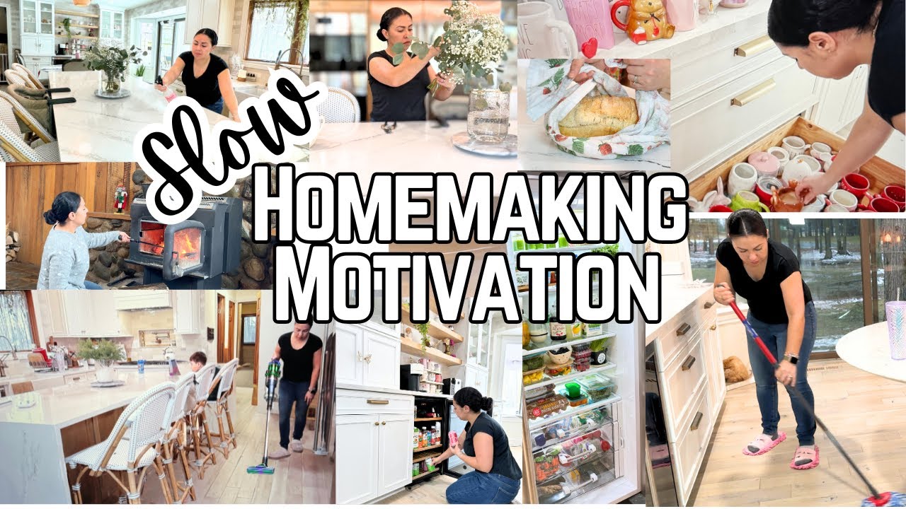 Slow Homemaking | All day Cleaning, Organizing & Cooking Motivation!