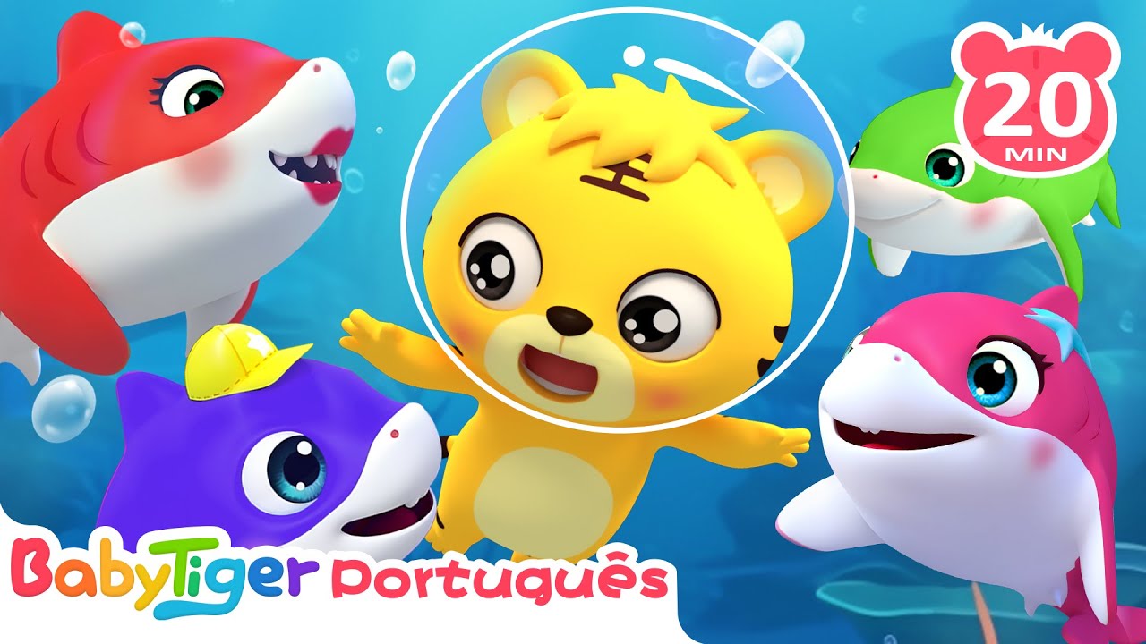 Bebê Tubarão | Canções De Animais | Canções Infantis e Desenhos Animados para Crianças | Bebê Tigre