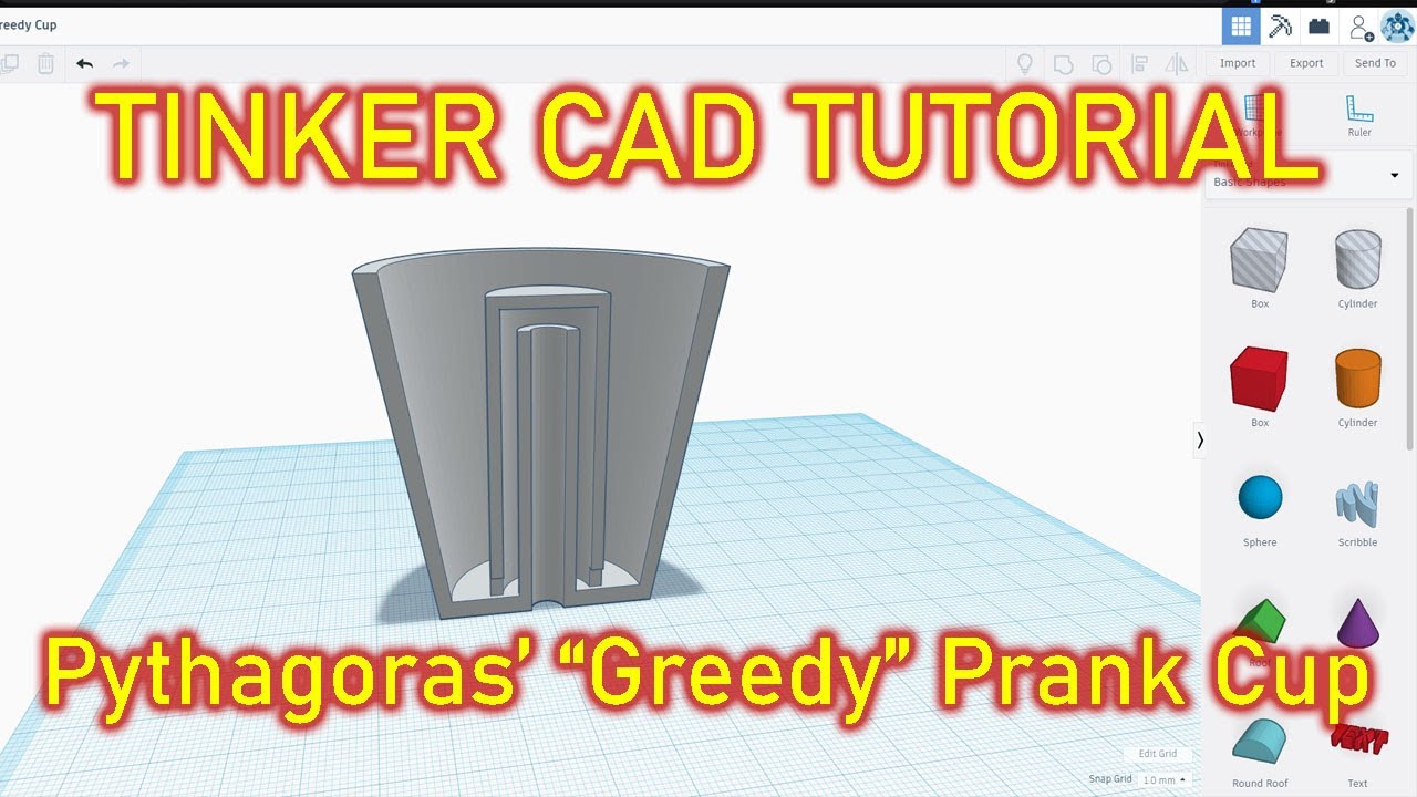 10ish Minute TinkerCAD Tutorial: Making a  