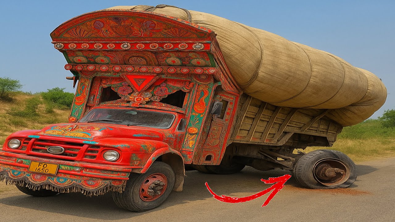 Overloaded Truck Crash On The Road // Axle Sanpped ! Nuts Bolts Broken ! Amazing Restoration