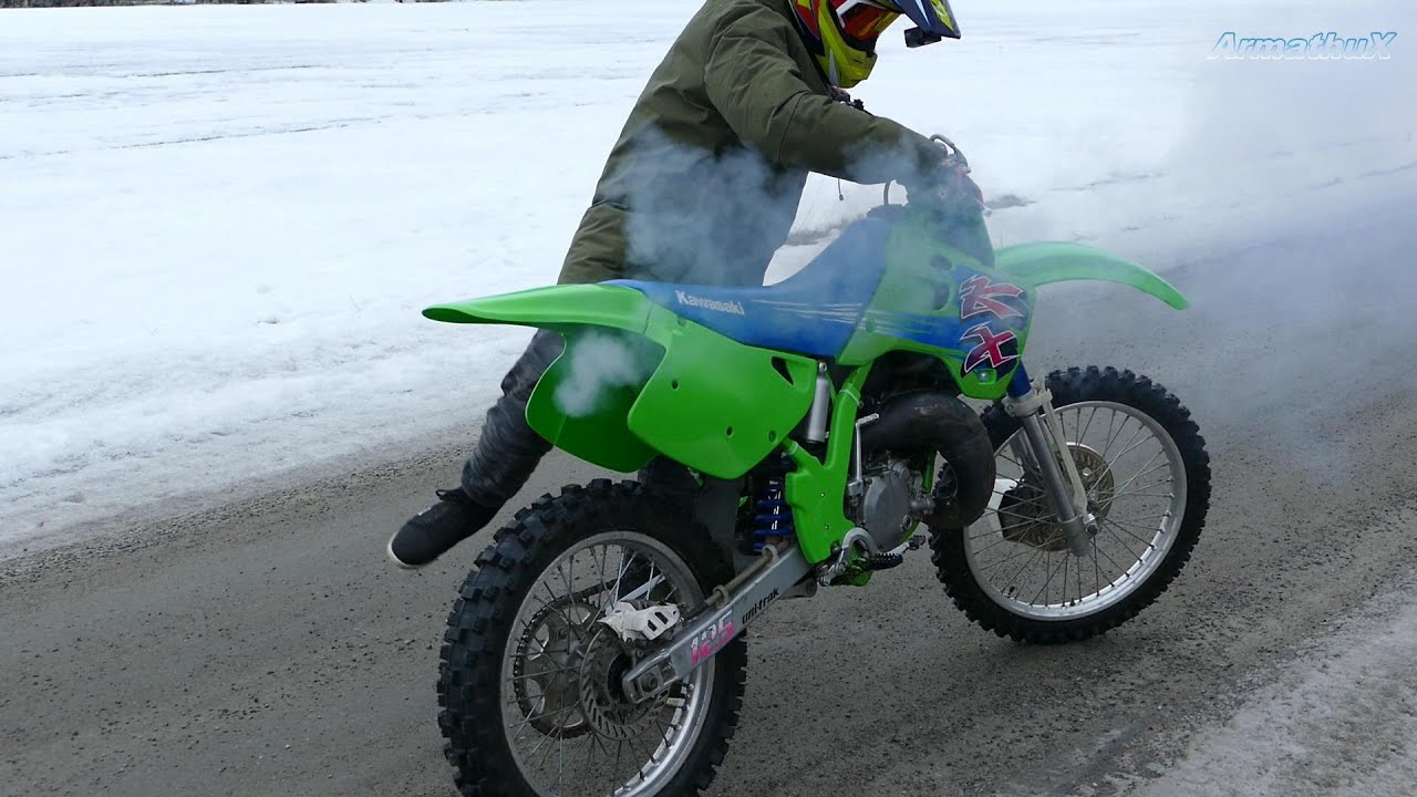 KAWASAKI KX 125cc 2-Stroke 1992 - Winter Coldstart Warm Up Soundcheck | Test Ride (RAW)