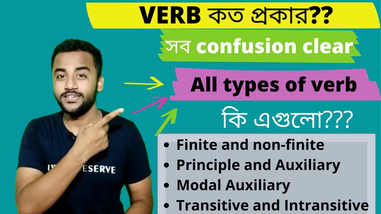 Types Of Verb In English Grammar (In Bengali) । Principle and Auxiliary। Transitive And Intransitive