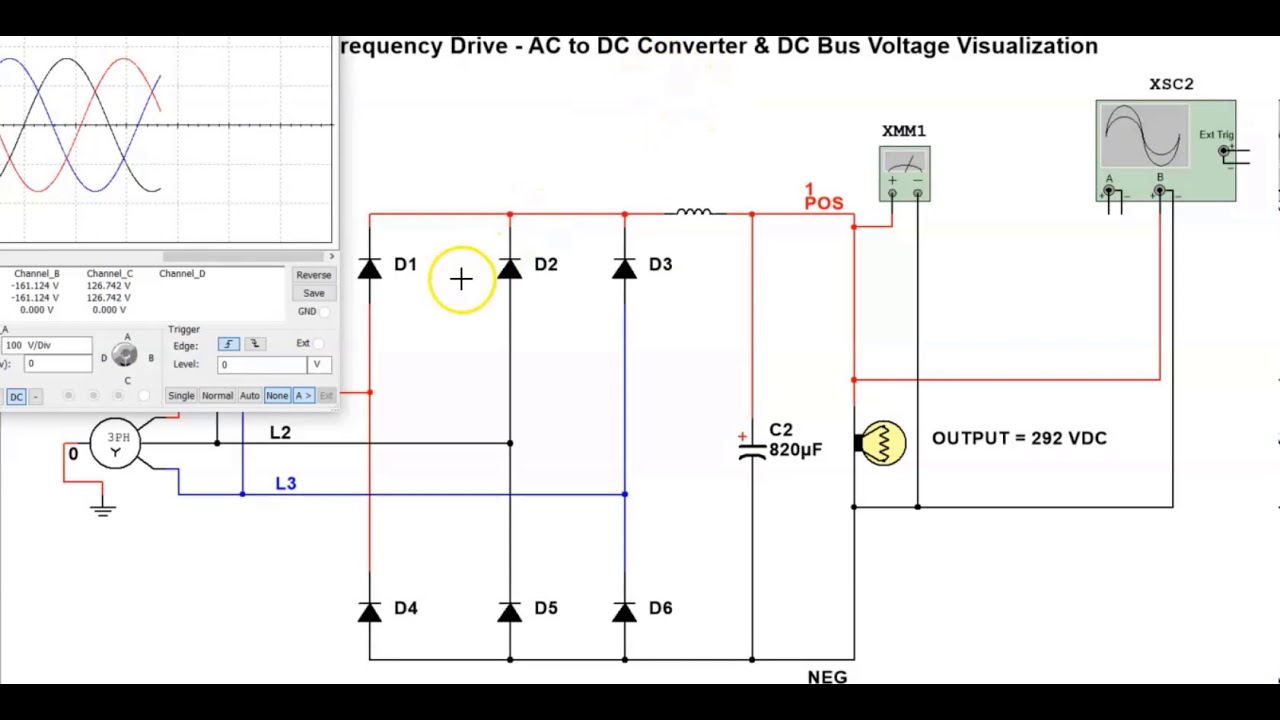 3 Phase AC to DC Rectifier and DC Bus Filtering