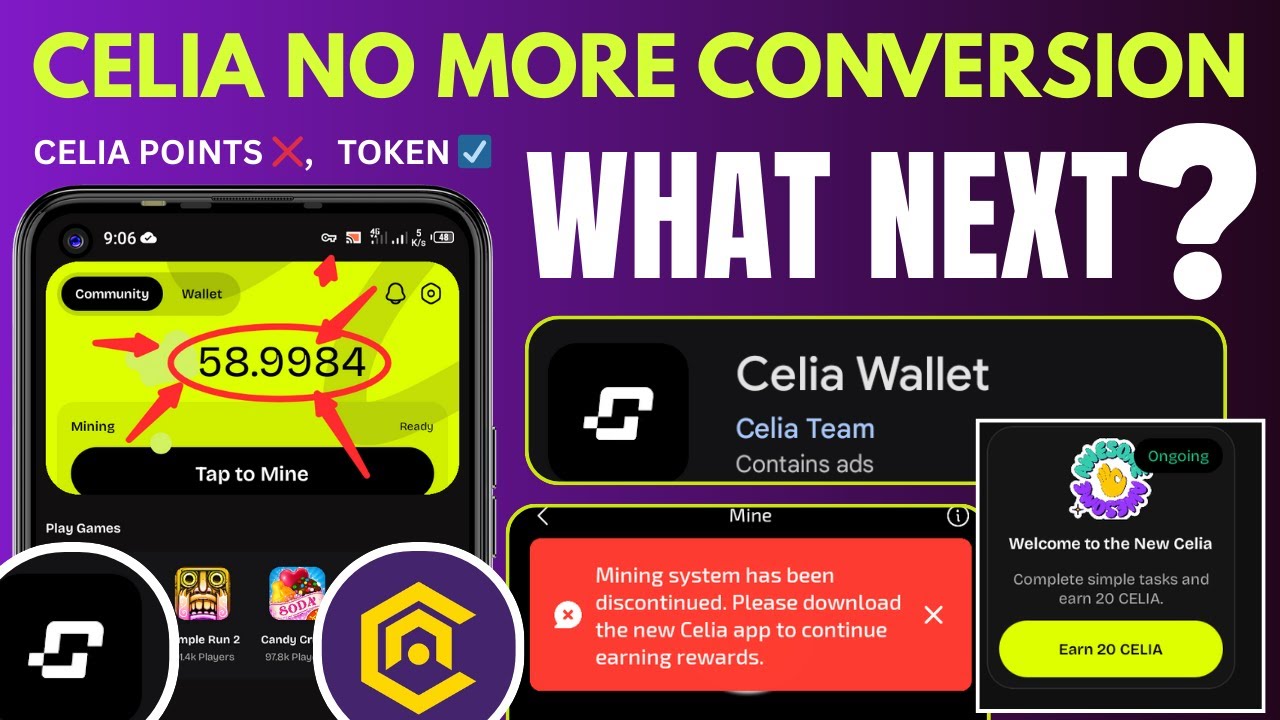 Celia Mining Update 2026 | No More Conversion? What&rsquo;s Next for Users | Login issue solved