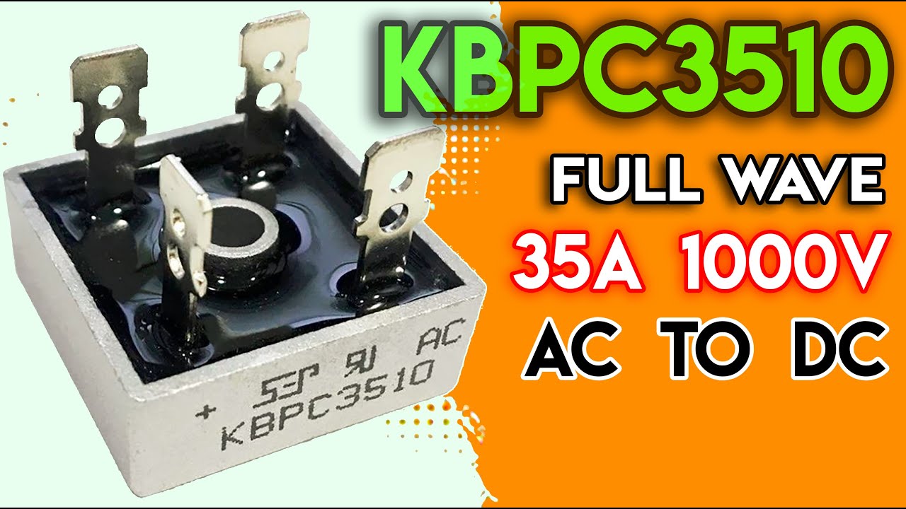 Silver KBPC3510 1000 Volt Bridge Rectifier 3510 Diode 35A 1000V AC To DC Single Phase Metal Housing