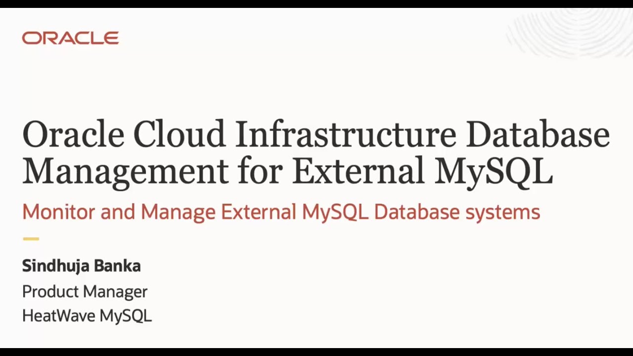Monitor and Manage External MySQL Database systems
