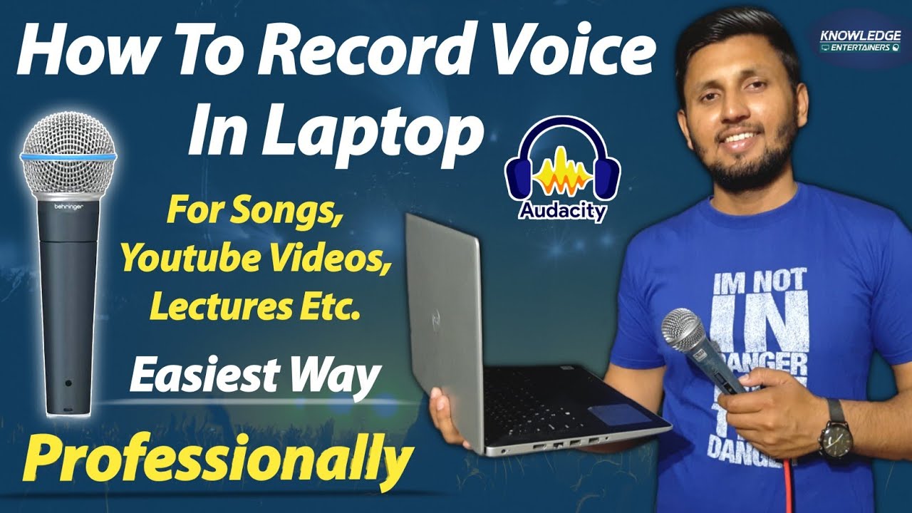 Record Your Voice Professioally! In Laptop | Dynamic Mic Recording | Recording Vocals At Home Studio