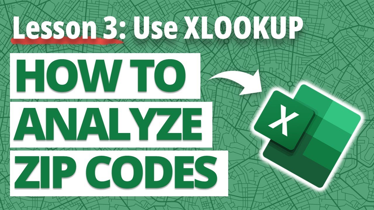 Как анализировать почтовые индексы в Excel с помощью XLOOKUP 💻 [Урок: 3 из 11]