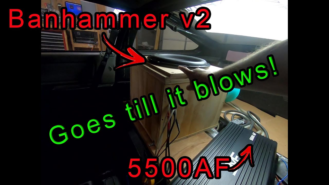 EMF Audio Banhammer v2 prototype goes till it blows!