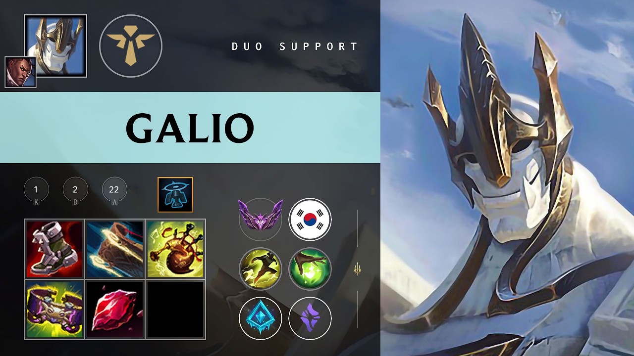 Galio Support vs Karma - KR Master Patch 26.08