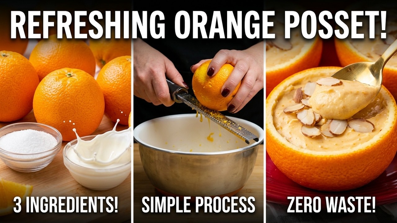 3 Ingredient Orange Posset | Creamy No-Bake Refreshing & Zero Waste #viral