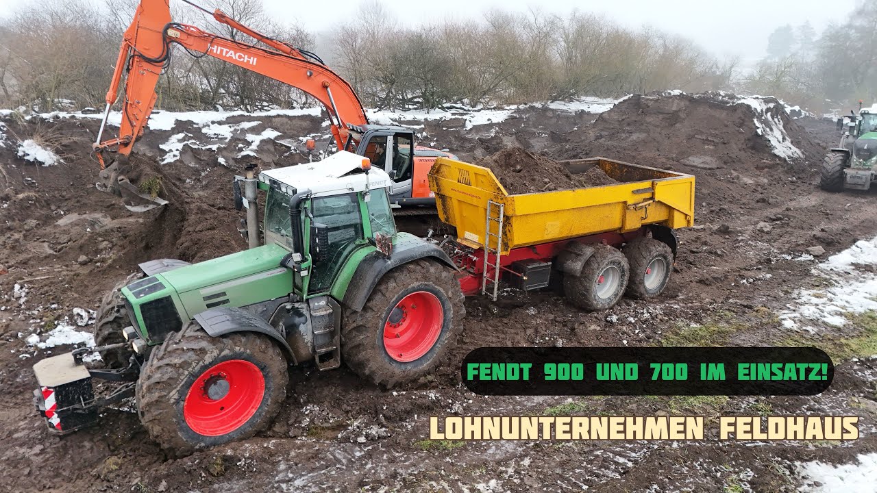 Fendt Vario im Einsatz ! Lohnunternehmen Feldhaus erledigt schwere Transportarbeiten ! 