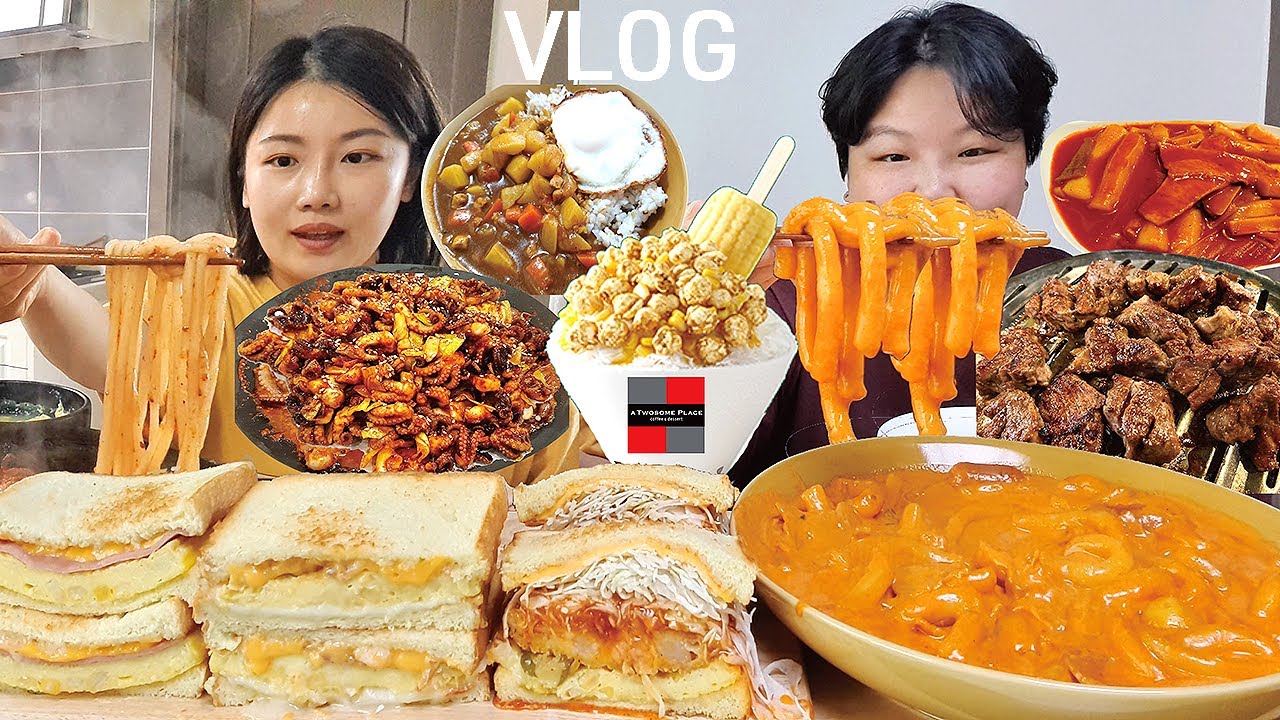 먹방 브이로그 | 배떡 원조? 떡군이네 로제떡볶이 나정순할매쭈꾸미 투썸 옥수수빙수 이삭토스트 카레라이스 돈까스 돼지갈비 길거리 떡볶이 수유맛집 네고왕 Mukbang VLOG